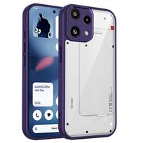 For Nothing Phone 3A Lite Air Cushion Silicon Bumper Clear Matte Back Cover Hard Case Shell for Nothing Phone 4A Pro Phone Coque Nothing Phone 4A violetinė