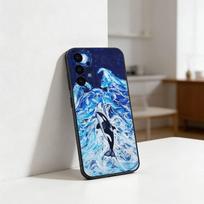 A M-Marine Whale P-Puzzle Phone Case For Samsung S25,S24,S21,S22,S23,S30,Ultra,S20,Plus,Fe,Lite Black Shell Samsung S24Plus