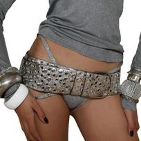 Punk Hollow Wide PU Waist Belt Luxury Design Grommet Decorative Belt  for Women Club Outfit 110cm