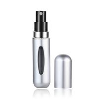 5 ml aukščiausios kokybės mini kvepalų purkštuvas nešiojamasis skysčių konteineris, skirtas kosmetikai, purškiamas buteliukas. 5ml&matteMetal sidabras