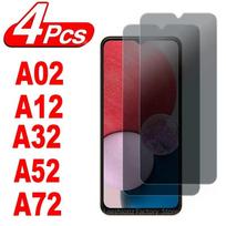 4Pcs Anti Spy Tempered Glass For Samsung Galaxy A02 A12 A22 A32 A42 A52 A72 A22s A52s 5G Screen Protector Privacy Glass Film Huawei P Smart 2019 gryna