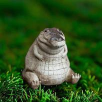 1pc Handmade Little Crocodile Tea Pet, Boutique Tea Ceremony Ornament Wealth Decor Gift B