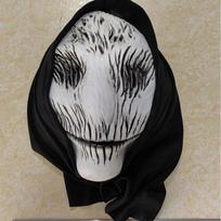 Horror white ghost mask, party scary mask One size balta