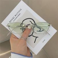 Brand Small Cat Eye Sunglasses Women Luxury Metal Frame Brown Sun Glasses Trendy Uv400 Eyewear Shades Vintage