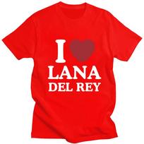 I Love Lana Del Rey Print T Shirts Aesthetic Men Women Oversized Fashion T-Shirt Hip Hop Casual Cotton Tshirt Summer Streetwear S