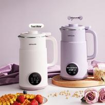 OSTMARS Automatinis sojų pieno gaminimo aparatas: Kompaktiškas, Daugiafunkcinis, Nevirantis, Be filtro, Smulkinimo, Šlifavimo mašina. Purple, Stainless Steel Liner, 800ML gray
