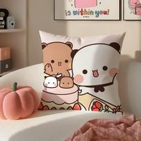 Cartoon Bubu  Dudu Lovely Cushion Cover Pillowcase Short Plush Invisible zipper Room Sofa Cushion Cover 30X30cm