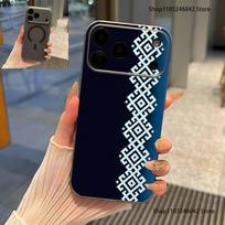 P-Palestine-S Hattah Keffiyeh Magnetic Wireless Charging Transparent gray Phone Case For iPhone 17,16,15,14,13,12,11Pro,Max,Plus iPhone17air