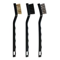 Sundry Wire Brush Set 180mm Total for Cleaning and Other Removes dirt and (Brass/Stainless Steel/Nylon), Length, Kitchens, Stoves, Areas. rust. juoda