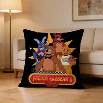 F-Five Game Night At Freddys Pillow Case Pattern Printed Pillowcase For Living Room Sofa Cushion Cover Peach skin 18*18(CM)-1Pcs