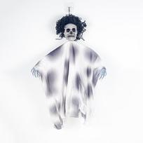 Eerie Skull Ghost Hanging Decor Crafted For Long-lasting Use At Halloween Parties And Events White,60*50cm/23.62*19.69in