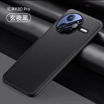 Applicable to Redmi k80pro mobile phone case lens all-inclusive redmi anti-drop k80 business men's simple high-end plain leather case redmi k80 pro