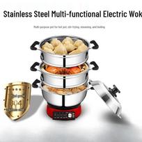 304 Stainless Steel Electric Multi-Cooker & Steamer