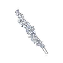 Luxury Bridal Wedding Hair Pin Fashion Ladies Gifts Cubic Zircon Barrette Women Sparkling Elegant Anniversary Clips Head Jewelry Luxury