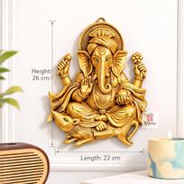 CHHARIYA CRAFTS Wall Hanging Lord Ganesh Idol Statue for Home Decor Decorative Showpiece
