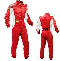 Children's one-piece racing suit, kart drift practice suit racing suit, men and women, spot, red, black and blue. 130CM raudona