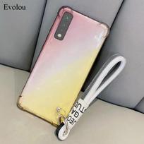 For POCO X7 Pro X 7 X7Pro Transparent Gradient Wristband Case For Redmi Turbo 4 Shockproof Soft Silicone Clear Protection Cover For POCO X7