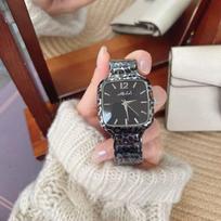 Leopard Print Steel Belt Square Watch Women'S Large Dial Trendy Brand Fashion Personality