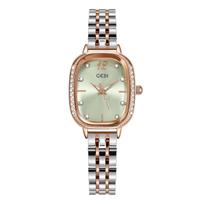 Light Luxury Diamond-Encrusted Oval Women'S Watch Compact Room Gold Stainless Steel Student Watch Waterproof Quartz Women'S Watch