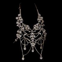 Luxury Rhinestone Body Chain Bra Necklace Bikini Jewelry for Women Drop Crystal Bralette Hollow Clothing Decoration Jewellery