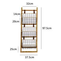 Country Style Floor-Standing Multi-Layer Storage Rack Home Living Room Kitchen Organizer Books And Toys Display Shelf