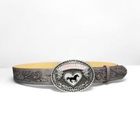 Trendy Brand Floral Embossed Belt Luxury Design PU Waist Belt  for Women Spice Girls 110cm