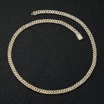 Hip Hopo Papuošalai 6mm Sidabru Padengtas Miami Kubietiško Grandinės Karoliai Vyrams Vienos Eilės Ledinis CZ Sagtukas Kubietiška Grandinė Smulkios Grandinėlės Karoliai Bracelet 7 inch(17.78cm) auksas