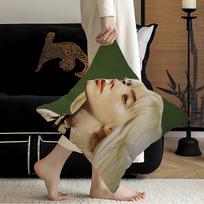 B-Billies Singer E-Eilishs Lucky Dragon Pillow Cover Sofa Cushion Cover Home Room Decoration Children Gift Peach skin 18*18(CM)-1Pcs