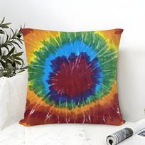 Vintage Gradient Tie-Dye Pillow Case Linen Pillow Case Sofa Home Decor Cushion Cover Cushion Cove Peach skin 18*18(CM)-1Pcs