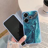Marmuro gėlių minkštas silikoninis dėklas, skirtas Xiaomi Redmi Note 13 Pro 13C Samsung A35 A55 M35 M34 iPhone 15 Huawei Honor 200 fotoaparato apsauginis dangtelis Samsung Galaxy S20