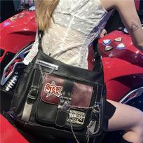 Vintage messenger bag for women Harajuku gothic bag punk aesthetic crossbody shoulder bag