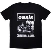 Oasis Cigarettes & Alcohol Illustration Mono T-shirt High-end Luxury Is for Both Men and Women Top Y2k 2026 Summer S