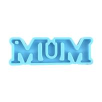 Handmade Glossy Keychain Decoration Resin Casting Mold MUM Letters Keychain Resin Mold DIY Crafts Pendant Silicone Mould 1