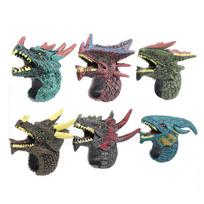 6 Pcs Dinosaur Animals Head Rings Interactive Toy Gift for Kids Boy Girls