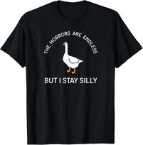 Juokingas Būk Kvailas Žąsis Baisumai Nesibaigiantys Memas S-5XL Unisex Marškinėliai XXXXL