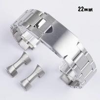 High Quality Silver Stainless Steel Watch Band Fit For Tudor Black Bay -Men's 22mm Cuved End Solid Links Bracelet – Stock 22mm sidabras