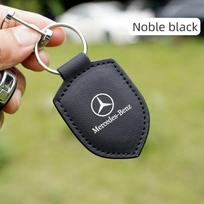 GLC GLB Automobilio Metalinis Raktų Pakabukas Automobilio Smulkios Odos Emblema Raktų Žiedas Aksesuarai Mercedes Benz AMG W206 W204 W205 W212 W213 W221 W juoda