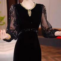 2026 Spring Luxury Slimming Dress: Elegant Chinese-Style Base Layer M for 85-105 jin