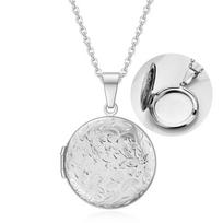 Openable Photo Locket Necklace For Women Stainless Steel Round Pendant Hold Picture Gold Silver Color Chain Men Birthday Jewelry sidabras