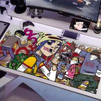 S-Gorillaz-ES Band Mouse Pad Multiple Sizes Large Square Computer Office Game Table Mats Rubber Anti-slip Mousepads 600x300x2mm
