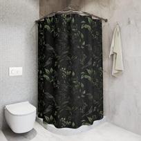 Varnos gotikinė dušo užuolaida - Whimsigoth gėlių botaninis dizainas, tamsiosios akademijos raganų vonios dekoras W60H190(CM)-1 Pcs