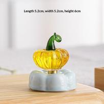 Revolving Glazed Glass Teapot Ornament Bright Color Tabletop Decor Lovely Kids Bedroom Decoration Gift A5