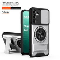 A16 4G 5G Armor Case For Samsung Galaxy A16 Case Shockproof Slide Lens Protector Phone Cover For Samsung A16 5G Case With Ring Samsung A16 4G 5G sidabras