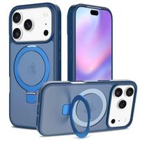 Luxury For Magsafe Fold Stand Magnetic Phone Case For iPhone 17 Air 16 15 16E 14 13 12 Pro Max Frosted Translucent Hard Cover For iPhone 17