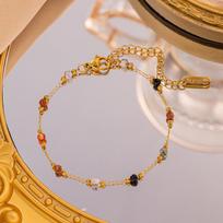 Hot Niche Luxury Natural Stone Bracelet Elegant Delicate Dopamine Bangle Versatile Fashion Hand Jewelry Perfect Daily Party Gift