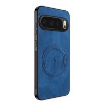 For Google Pixel 10 Pro XL Vintage Business Phone Case Cover Sheepskin Leather Magnetic Case Pixel 10 Wireless Case Pixel 8A 9A Google Pixel 10 mėlyna