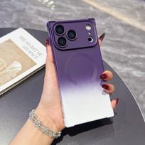 Luxury TPU Magnetic Gradient Shockproof Phone Case for 17/16 Pro Max/15/14/13 Opp Bag&For iPhone 16