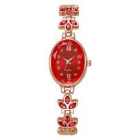 Three Leaf Clover Womens Luxury Water Drilled Watch With Quartz Movement And Leather Strap For Fashion Jewelry