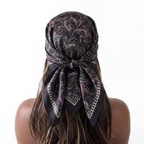 Luxury Silk Scarf Turban Square Hijab Headscarf Bandana Handkerchief Neckerchief Shawl Wraps Headband Print Female Fashion 70x70cm
