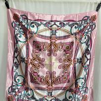Scarf Fashion Luxury Hijab Square Bandana Handkerchief Satin Scarves Woman Headscarf Female Printed Turban Soft Headwear Gear 90x90cm